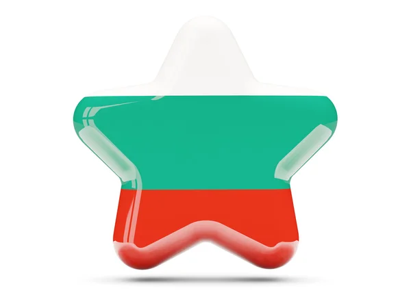 Csillag ikon, Bulgária zászlaja — Stock Fotó