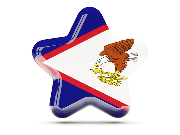 Star icon with flag of american samoa — Stock Photo, Image