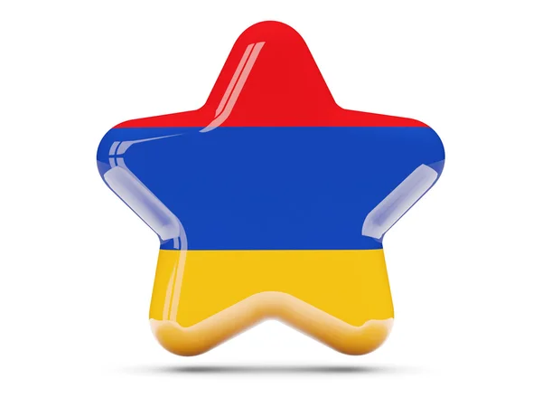 Значок зірочки з прапор Вірменії — стокове фото