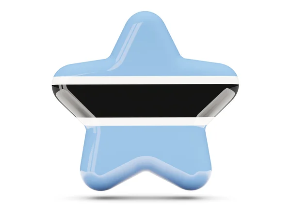 Star icon with flag of botswana — Stock Photo, Image