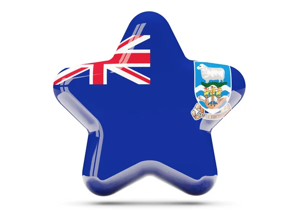 Csillag ikon, a falkland-szigetek zászlaja — Stock Fotó
