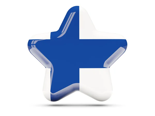 Значок зірочки з Прапор Фінляндії — стокове фото