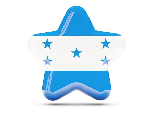 Star icon with flag of honduras — Stock Photo, Image