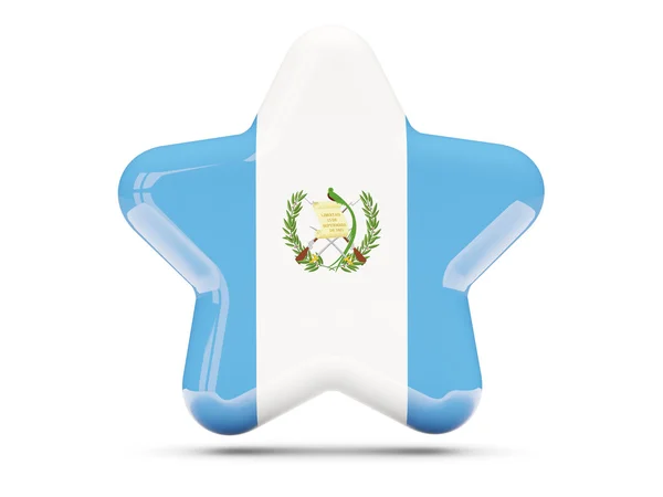 Csillag ikon, guatemala zászlaja — Stock Fotó