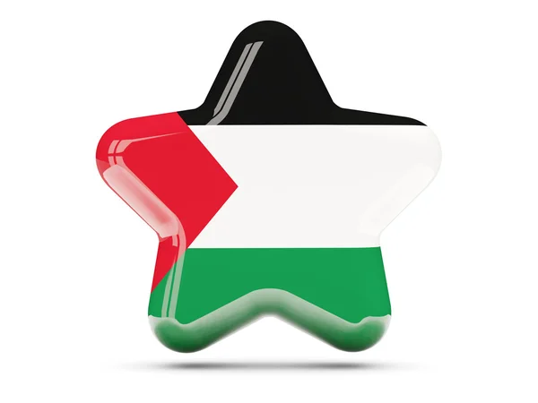 Icono estrella con bandera de territorio palestino —  Fotos de Stock