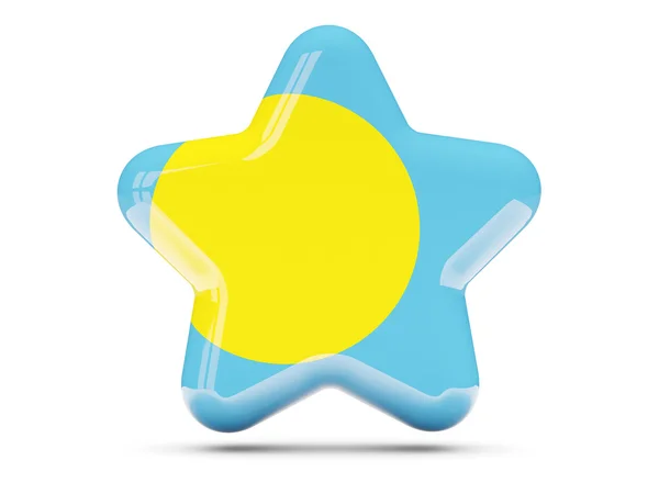 Csillag ikon, a palau zászlaja — Stock Fotó
