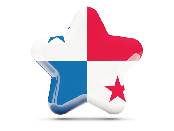 Star icon with flag of panama — Stock Photo, Image