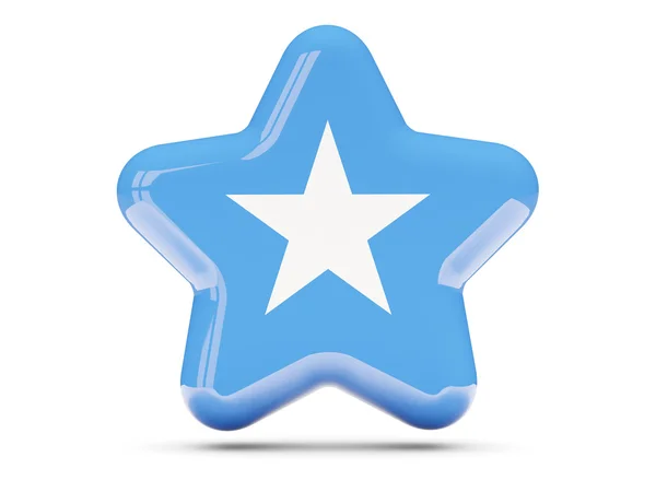 Star icon with flag of somalia — Stock Photo, Image