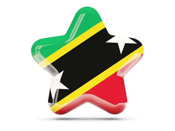 Sternikone mit Flagge der Heiligen Kitts und Nevis — Stockfoto