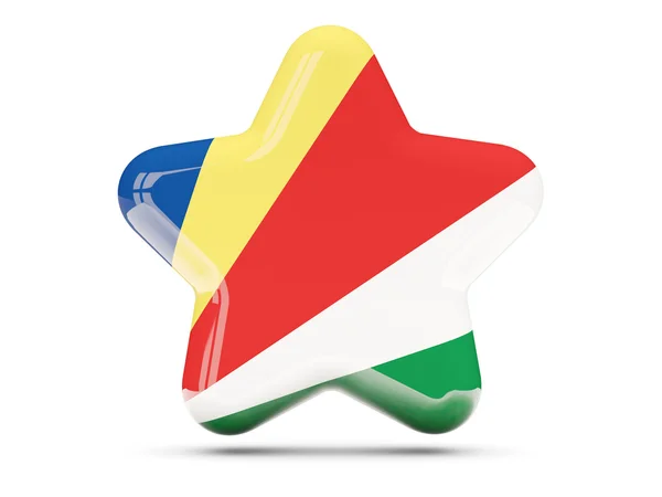 Yıldız simgesi ile Seyşeller Cumhuriyeti bayrağı — Stok fotoğraf