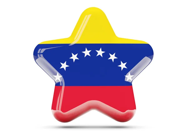 Star icon with flag of venezuela — Stock Photo, Image