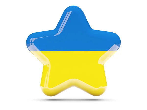 Зоряна ікона з прапором України — стокове фото