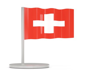 İsviçre bayrağı ile pin