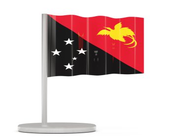 Papua Yeni Gine bayrağı ile pin