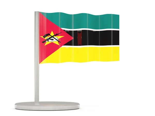 Spilla con bandiera di mozambique — Foto Stock