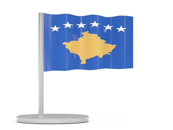 Pin com bandeira de kosovo — Fotografia de Stock