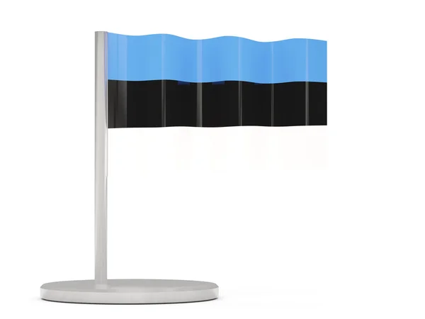 Kolík s vlajkou Estonska — Stock fotografie