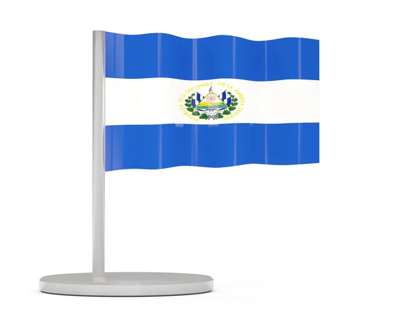 Pin with flag of el salvador — Stock Photo, Image