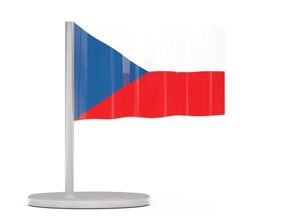 Spilla con bandiera della repubblica ceca — Foto Stock