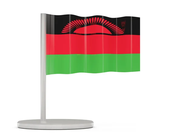 Pins met vlag van malawi — Stockfoto