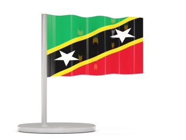 Saint kitts ve nevis bayrakla pin