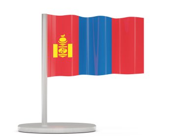 Moğolistan bayrağı ile pin