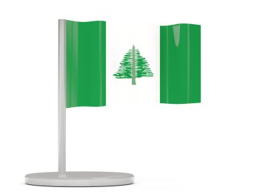 Norfolk Adası bayrakla pin