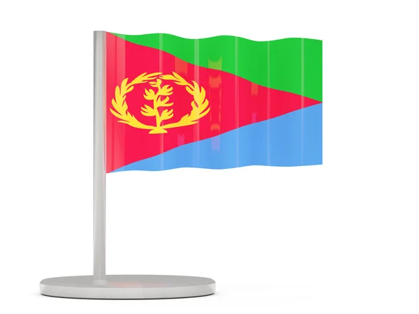 Пин с флагом Эритреи — стоковое фото