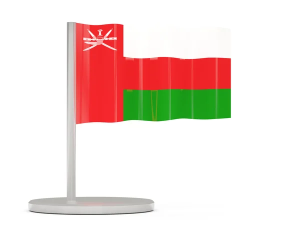 Pin con bandera de Oman — Foto de Stock