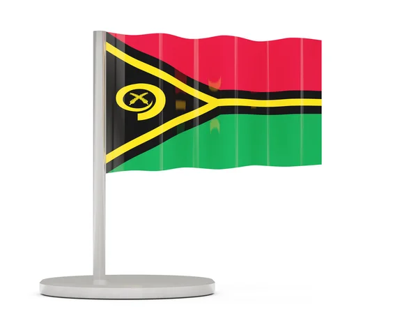 Pin com bandeira de vanuatu — Fotografia de Stock