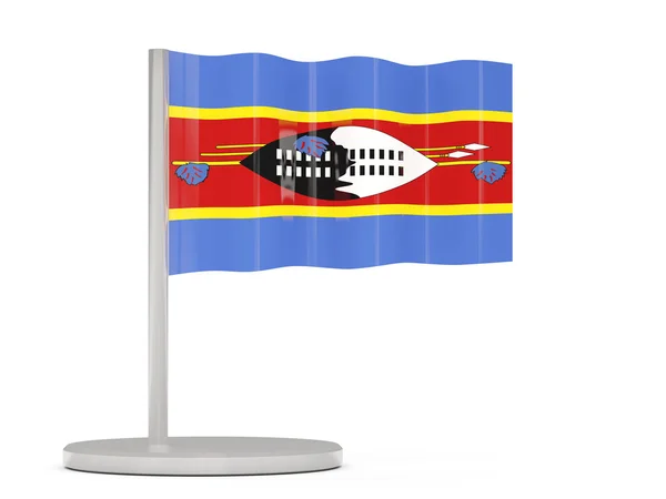 Szpilka z Flaga Suazi — Zdjęcie stockowe