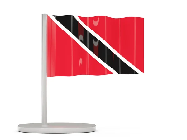 트리니다드 토바고의 국기와 핀 — 스톡 사진