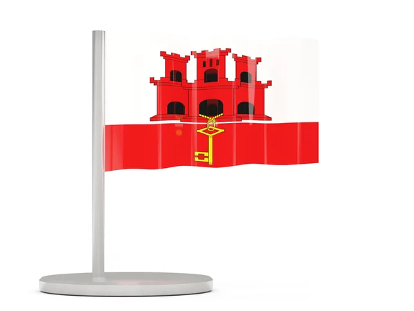 针与直布罗陀的旗帜 — 图库照片