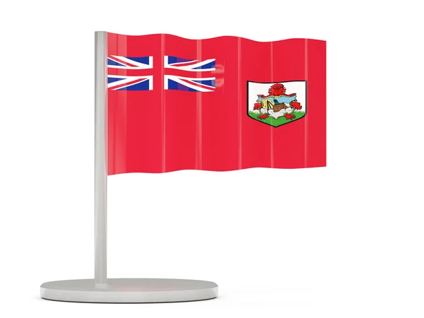 Pin con bandera de bermudas — Foto de Stock