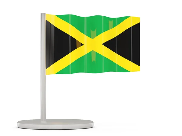 Pin com bandeira de jamaica — Fotografia de Stock