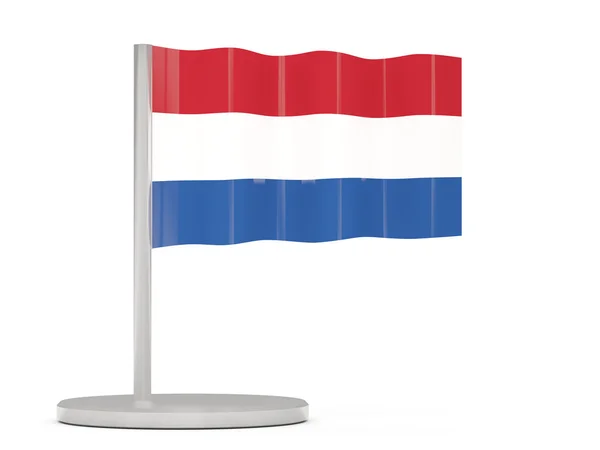 Pin with flag of netherlands — Stock Photo, Image