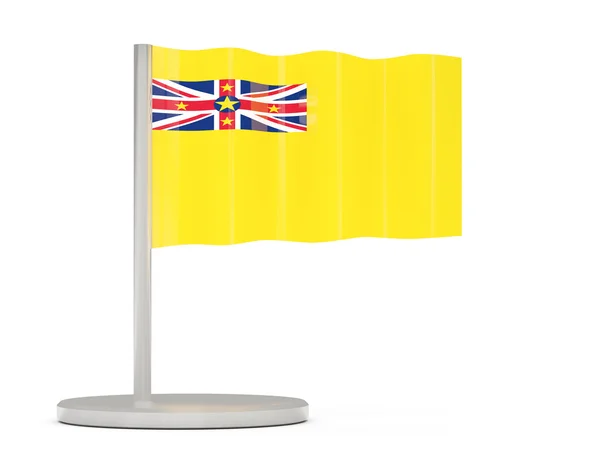 Pin with flag of niue — Stock Photo, Image