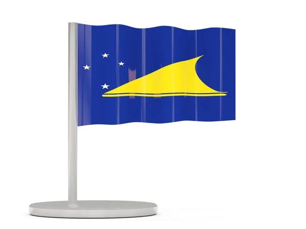 Pin con bandera de tokelau — Foto de Stock
