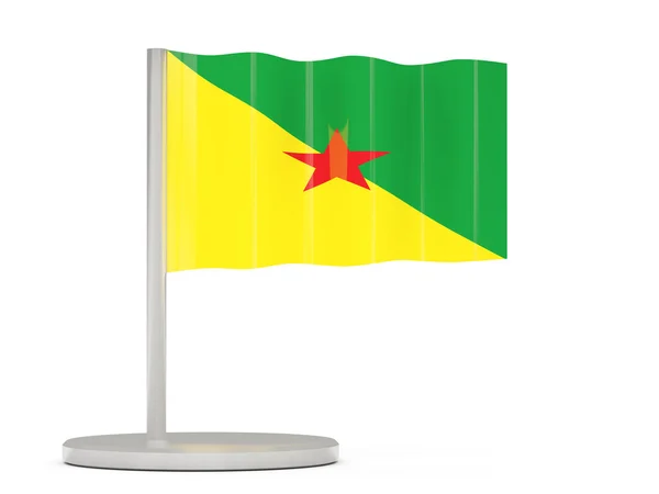 Pin with flag of french guiana — Stock Photo, Image