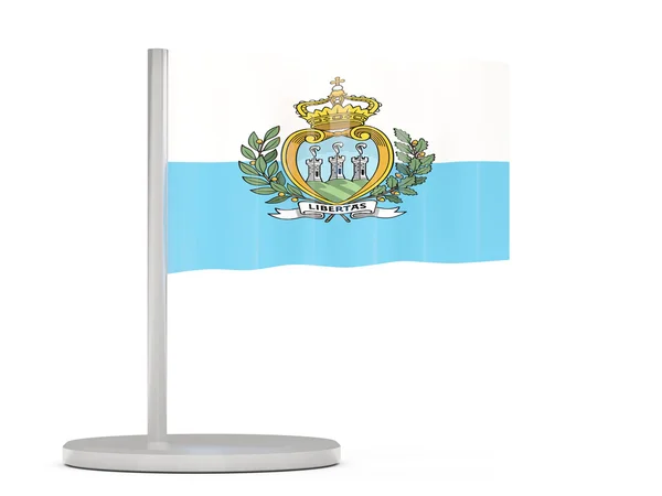 Pin with flag of san marino — Stock Photo, Image