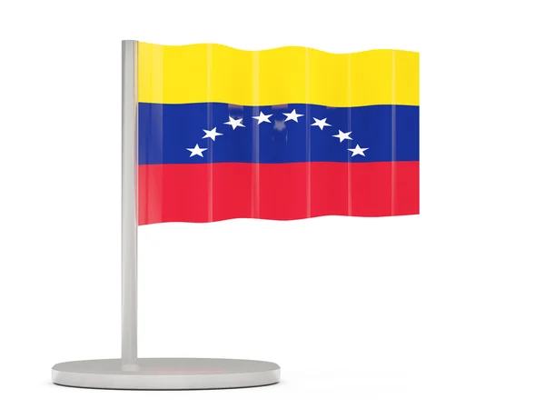 Pin with flag of venezuela — Stock Photo, Image