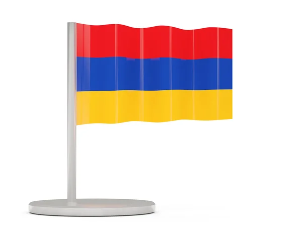 アルメニアの旗とピンします。 — ストック写真