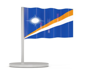 Marshall Adaları bayrağı ile pin