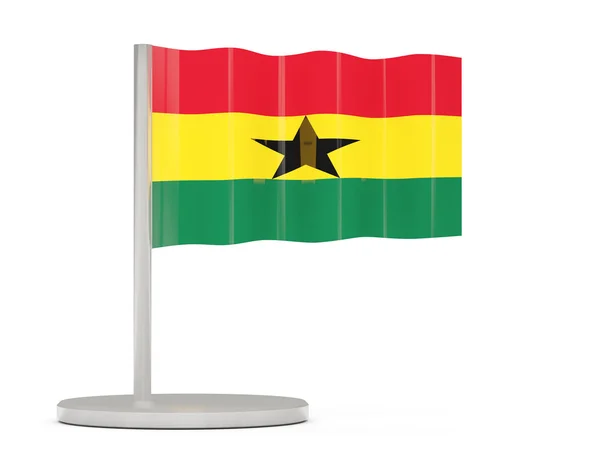 Pin with flag of ghana — Stock Photo, Image