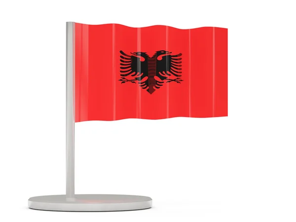 Pino com bandeira de albania — Fotografia de Stock
