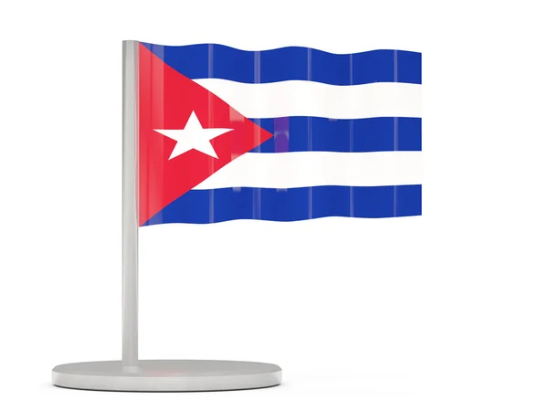 Pin with flag of cuba — Stock Photo, Image