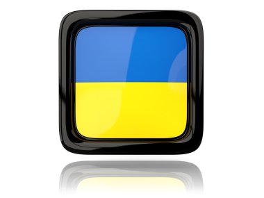 Ukrayna bayrağı ile kare simgesi