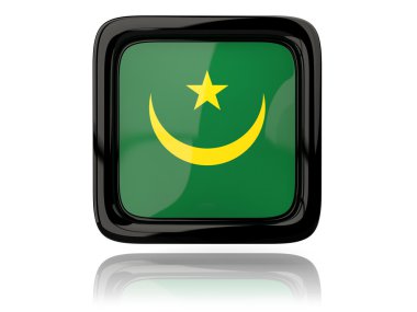 Moritanya bayrağı ile kare simgesi