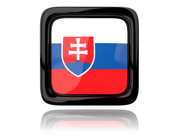 Square icon with flag of slovakia — Stock Photo, Image