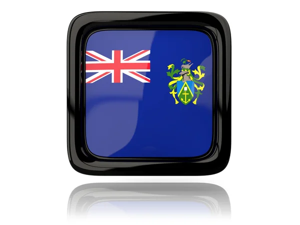 Square icon with flag of pitcairn islands — Stock Photo, Image